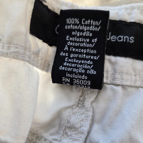 Calvin Klein Jeans 2 Pairs of Capri Pants Womens 10 Tab Hem Casual Button - Picture 10 of 12